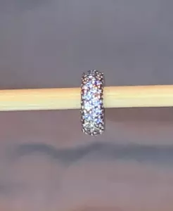 Auténtico Pandora Plata Esterlina Claro Brillo Pavimentar Espaciador Dije 791359CZ Nuevo - Imagen 1 de 3