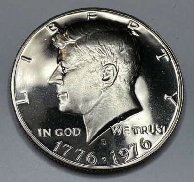 1976-S Kennedy Half Dollar Proof 50cent Piece. Untouched from US Mint Set. - Image 1 of 4