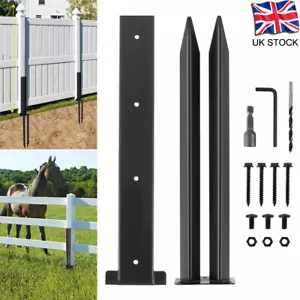 Heavy Duty Fence Post Repair Stakes Upgraded Fence Post Anchor Ground Sturdy UK - Picture 1 of 15