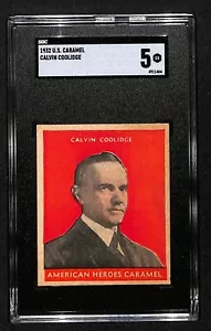 1932 U.S. Caramel Presidents Calvin Coolidge SGC 5 EX 7671 - Picture 1 of 4