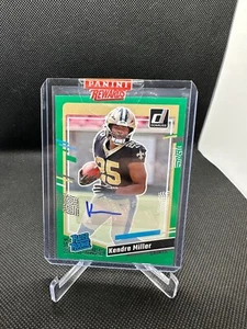 2023 Donruss Rated Rookie Auto Green Panini Sealed Kendre Miller #375 - SAINTS - Picture 1 of 2