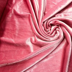 Stretch Velvet Fabric 60" Wide / By The Yard - Pink Color - Picture 1 of 1