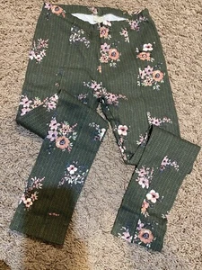 Zara Girls Green Floral Leggings Size 11-12 Worn once - Picture 1 of 4
