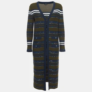 Chanel Multicolor Striped Cashmere Long Cardigan S - Picture 1 of 6
