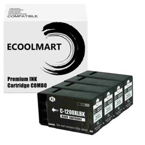 4 pack black Ink Cartridge for PGI1200XL PGI-1200XL MB2320 MB2120 MB2720 MB2020 - Afbeelding 1 van 1