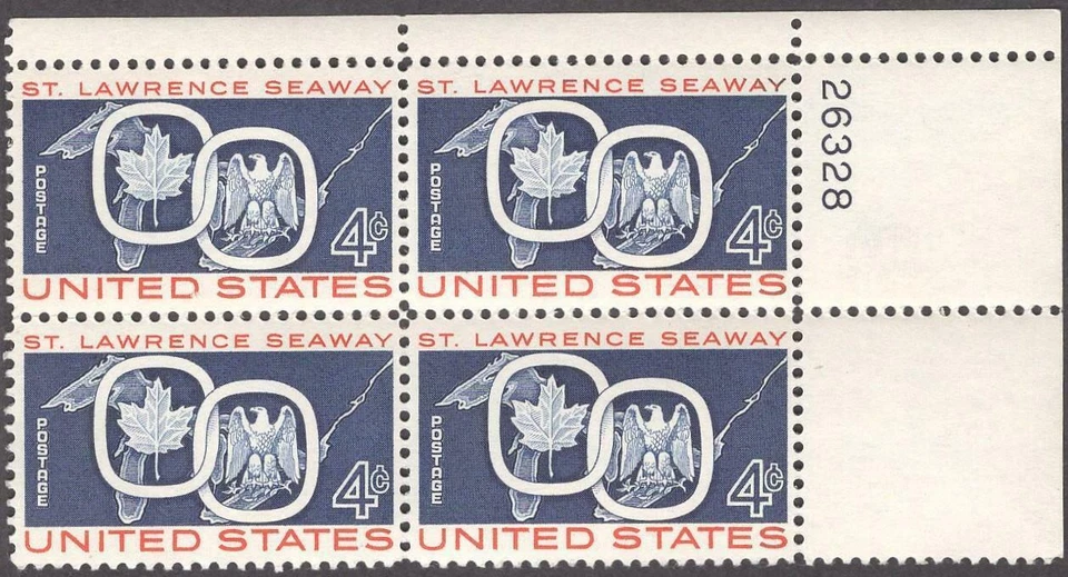 Scott # 1131 - US Plate Block Of 4 - St. Lawrence Seaway - MNH - 1959 - Image 1 of 1