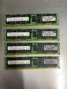 (QTY OF 8) 128GB HP / SAMSUNG16GB 2Rx4 PC3L-10600R SERVER MEMORY P/N: 628974-081 - Picture 1 of 3