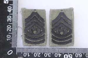 INSIGNIAS ORIGINALES DE CUELLO DE RANGO DE TELA SARGENTO MAYOR TIPO VIETNAM COMANDO EJÉRCITO DE ESTADOS EE. UU. #7 - Imagen 1 de 2