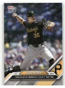 PAUL SKENES Rookie 1st Win 2024 Topps Now #201 “MINT” Pittsburgh Pirates RC - Picture 1 of 2