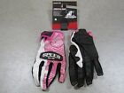 SPEED AND STRENGTH THROTTLE BODY GLOVE LEATHER/TEXTILE WOMEN XL PINK AND WHITE