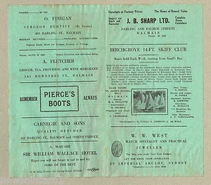 #T19. 1923 BIRCHGROVE 14-FT SKIFF CLUB PROGRAM, 3rd March - Bild 1 von 2