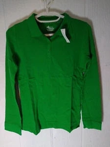 Old Navy Girls Long Sleeve Polo Shirt Size XXL 16 NWT Green NEW - Picture 1 of 5