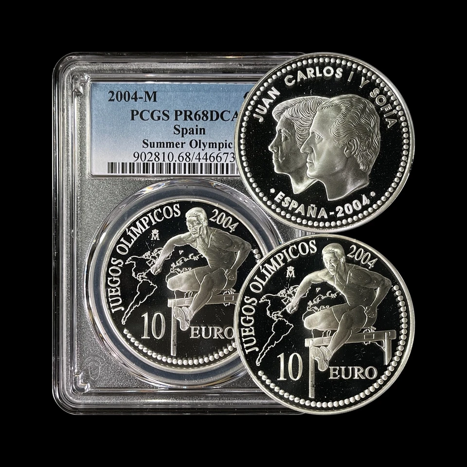 SPAIN. 2004, 10 Euro, Silver - PCGS PR68 DCAM - Top Pop 🥇 Athens Olympics - Image 1 of 4