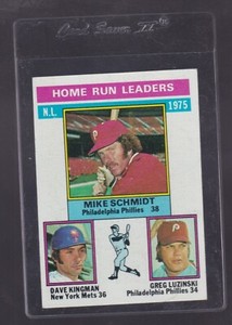1976 Topps Baseball Card #193 NL Home Run Leaders Mike Schmidt EX-MT+