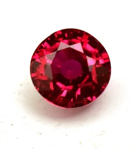 Mozambique Red Ruby Round Cut 8.95 Ct Lab-Created Loose Gemstone - Picture 1 of 6