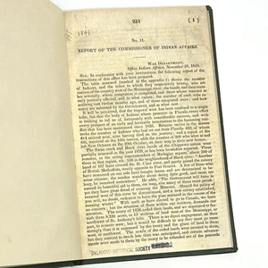 Annual Report of The Commissioner of Indian Affairs ~ 1841. First Edition. - Imagen 1 de 8