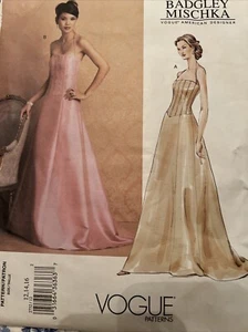 Badgley Mischka Vogue Dress Sewing Pattern 2732 Evening Gown - Picture 1 of 8