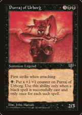 1 x MTG NM Mirage Purraj of Urborg