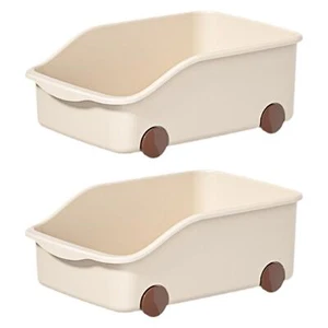 2x Kitchen Cabinet Organizer on Wheels for Under Sink Cupboard Refrigerator - Picture 1 of 6