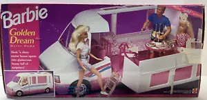 Vintage 1992 Barbie Golden Dream Wohnmobil Camper Wohnmobil mit abnehmbarem LKW gebraucht - Bild 1 von 18