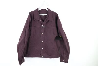 Nuevo de Colección Años 90 Marithe Francois Girbaud Hombres L Deletrear Denim Camionero Chaqueta Púrpura Foto 1 de 4