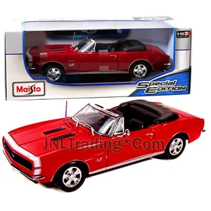 Maisto Special Ed. 1:18 Die Cast Red Roadster 1967 CHEVROLET CAMARO RS/SS 396 - Picture 1 of 3