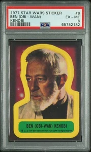 1977 Star Wars Sticker 9 Ben (Obi-Wan) Kenobi PSA 6 Cert#65752182 - Picture 1 of 2