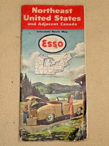 ESSO Standard 1951 Northeast United States & Adjacent Canada Gas Station Map - Picture 1 of 6
