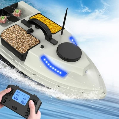 Kabellos Futterboot Mit GPS Köderboot Baitboat Fischerköder LED Fischfinder 600M - Bild 1 von 4