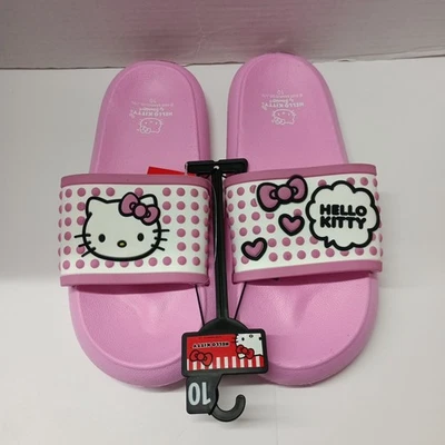 Sandalias sin cordones rosas para mujer Hello Kitty talla 10 NUEVAS Foto 1 de 4