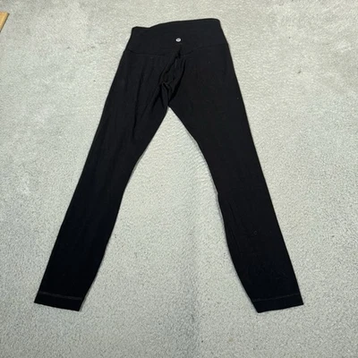 Lululemon Pants Womens 4 Black 7/8 High Rise Yoga Gym Leggings Nulu Align - Image 1 of 4