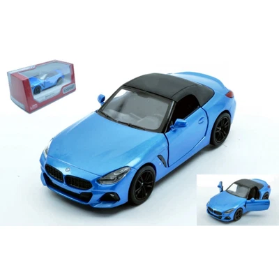 BMW Z4 2019 WITH CLOSED SOFT TOP BLUE BOX cm 12 Kinsmart Modellismo Giocattolo M - Immagine 1 di 4