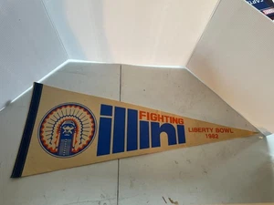 Vintage Fighting Illini University of Illinois Liberty Bowl 1982 Wimpel - Bild 1 von 2