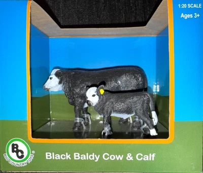 Big Country Toys 1/20 scale Black Baldy Cow and Calf  Stock # 429 Toy - Image 1 of 4