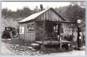 Postcard Bruner Store Coke Dr. Pepper Sign Frank Hohenberger Payne, IN I10 - Picture 1 of 2