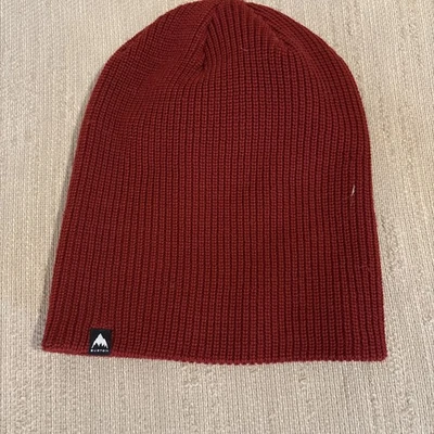 Burton Snowboards Gorro Gorra Rojo Acanalado Tejido Invierno Puño o Slouch Reciclado Foto 1 de 3