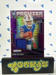 2024 Panini Prizm #PJ-KCN Keon Coleman Premier Maglie Viola Pulsar - Foto 1 di 14