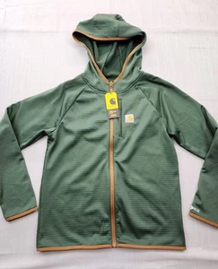 NEW Carhartt Youth Boys Force Long Sleeve Full Zip Hoodie Jacket Size Large - Picture 1 of 12