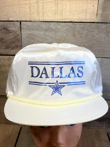 Dallas Cowboys Vintage 80’s White Satin NFL Athletic Hat - Nissin Cap Clean - Bild 1 von 24