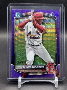 2025 Bowman Chrome Rainiel Rodriguez 1st Purple Wave #/250 Cardinals #BCP-200 - Picture 1 of 2