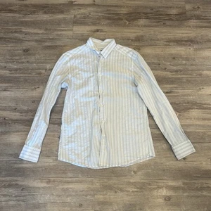 Versace Collection Trend Mens 42 Regular Fit Button Up Long Sleeve Shirt White - Picture 1 of 9