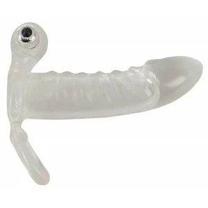 Penis sheath extension with vibrating cock ring sleeve men - Picture 1 of 9
