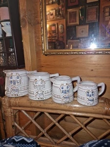 4er Set Vintage Bauernhaus Landhaus Enten Keramik Kanne Messbecher - Bild 1 von 15