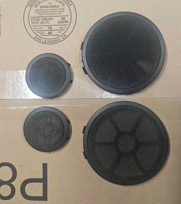 92-99 BMW E36 Convertible Trasero R/L Interior Panel Lateral Altavoz Cubierta Negro OEM Foto 1 de 2