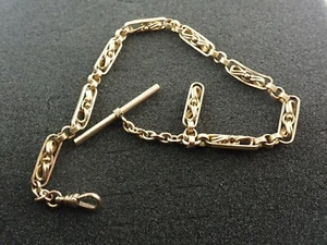 VINTAGE 12 INCH POCKET WATCH CHAIN W.S + CO. GOLD FILLED - Picture 1 of 4