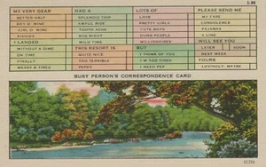 My Very Dear Fill In The Blank Greeting Card Nature Vintage Linen Post Card - Picture 1 of 3