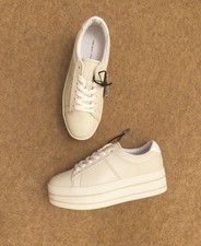 zara white trainers