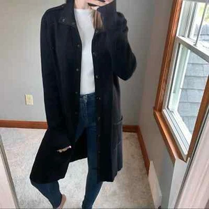 WORTH New York Heavyweight Wool Trench Cardigan Sweater Size Large - Picture 1 of 7