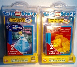 TELE STORY Games Cinderella & The Lion King Interactive Storybook 2 Cartridges ! - Picture 1 of 4