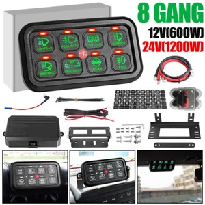 12V 24V LED Switch Panel 8 Gangs On-Off Control Switch Electronic Relay System - Picture 1 of 14